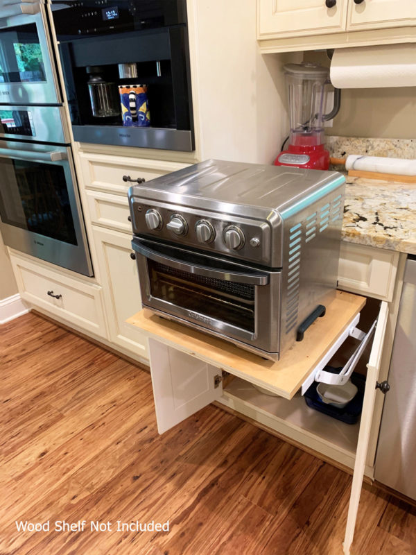 Kitchen Appliance Lift White Wood