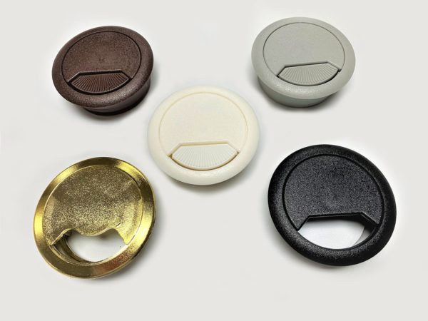 2-3/8 Round Cable Grommets, 5 Colors - Wood Technology